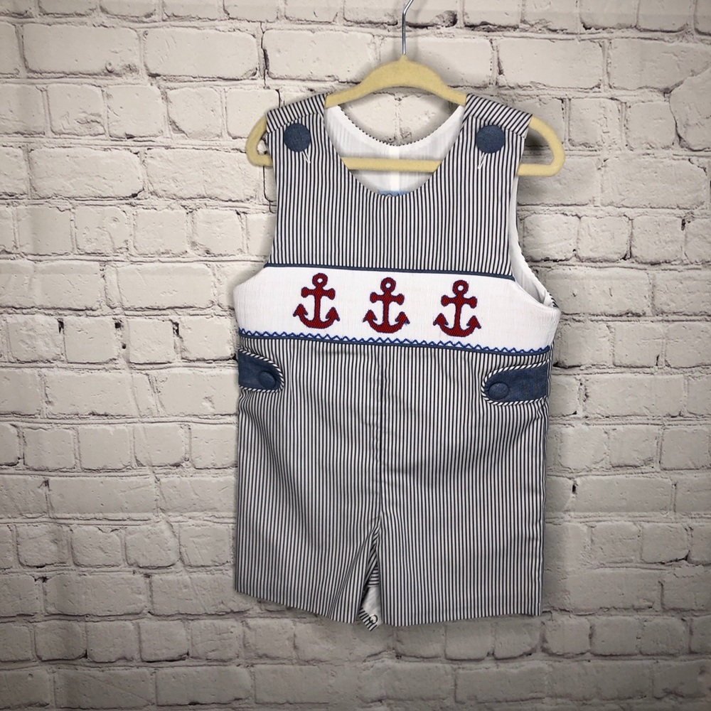 Three Sisters Boys Smocked Shortall